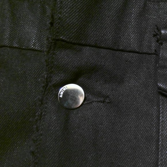 Amiri Killmonger Black Denim Shearling Jacket Size Large - Picture 4 of 12